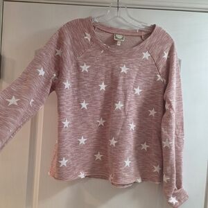 Women's Pink Star Print Top